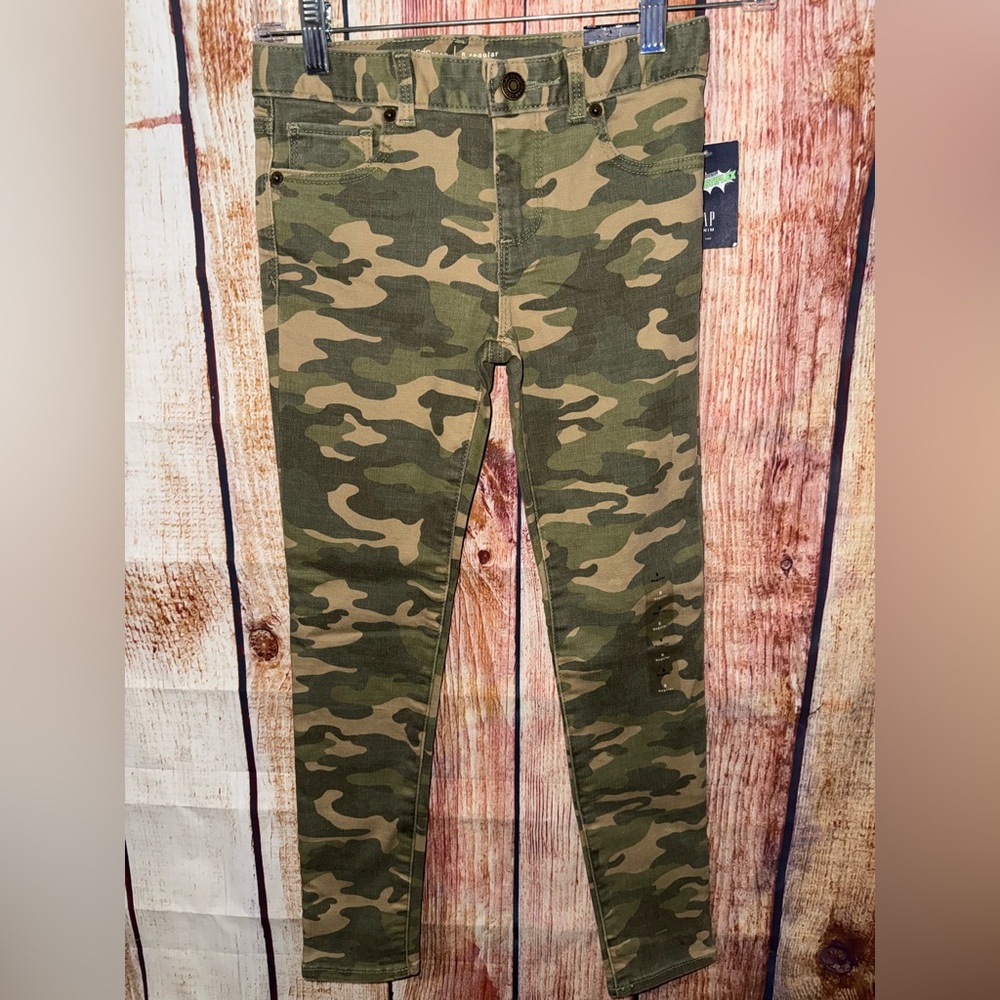 🆕NWT GAP Camouflage skinny jeans girls size 8